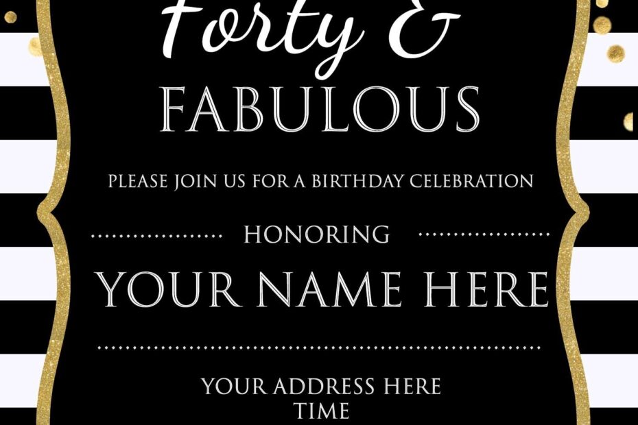 11 Awesome Birthday Invite Template Wallpaper Birthday Invitation