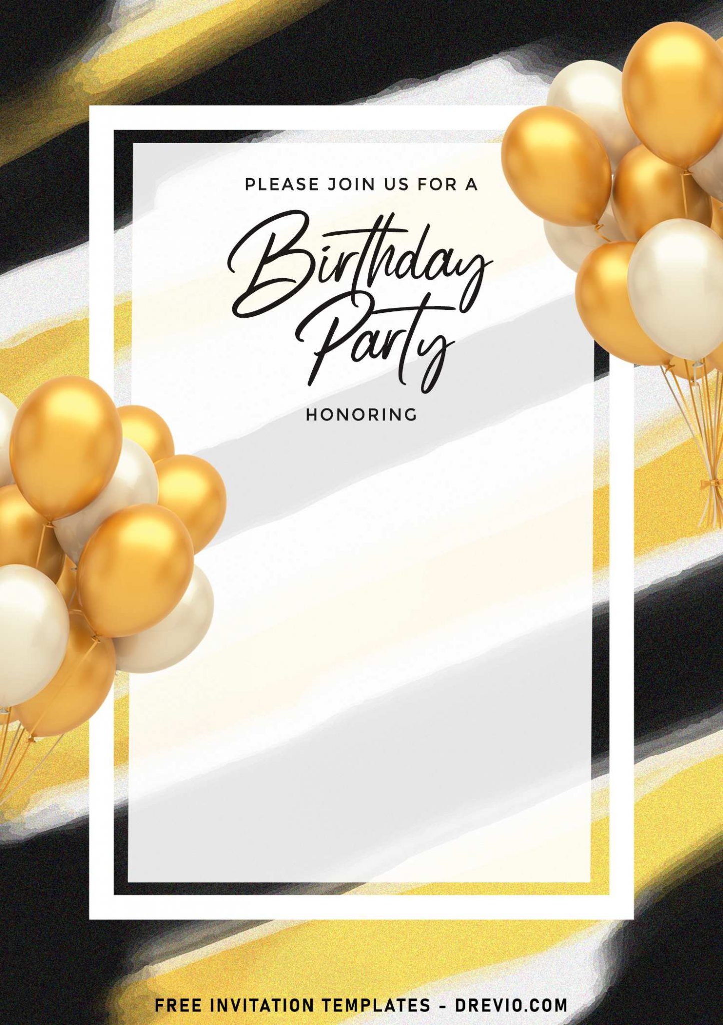 11 Elegant Gold Birthday Invitation Templates Download Hundreds FREE 