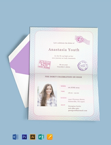 13 Passport Invitation Templates Free PSD Vector EPS AI Format 