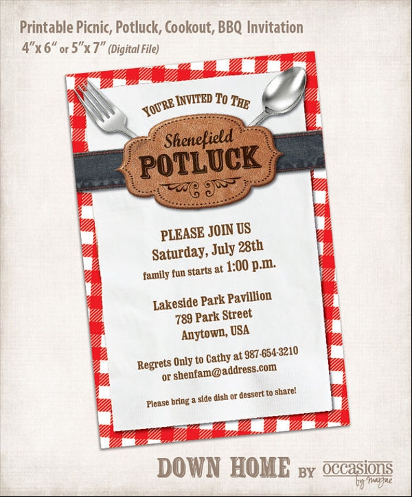 13 Potluck Email Invitation Templates PSD AI