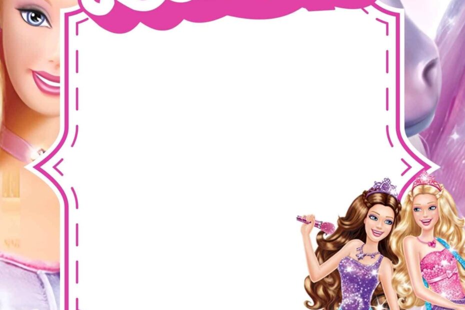 16 Barbie Canva Birthday Invitation Templates Barbie Invitations