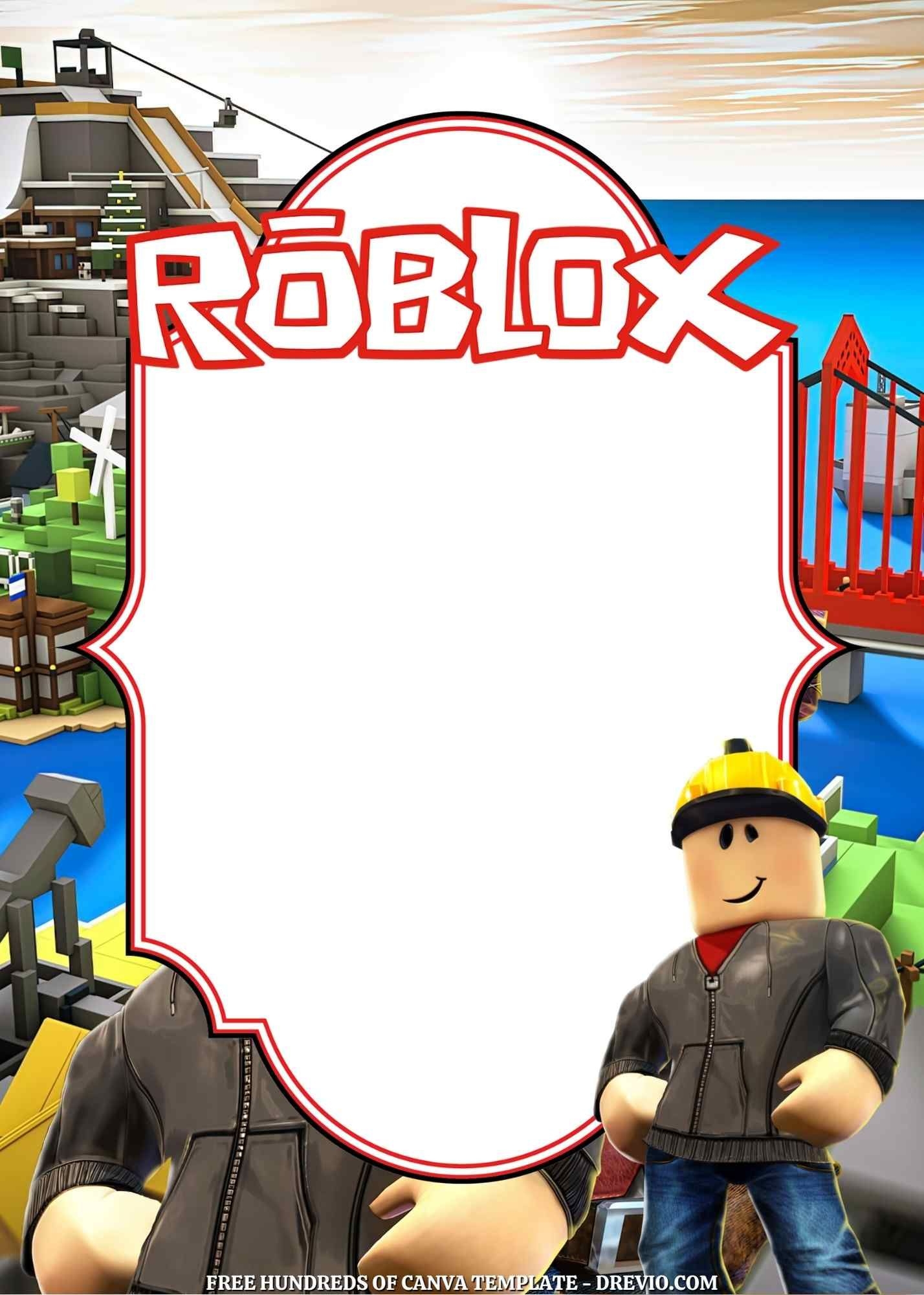 22 Roblox Canva Birthday Invitation Templates Birthday Invitations 