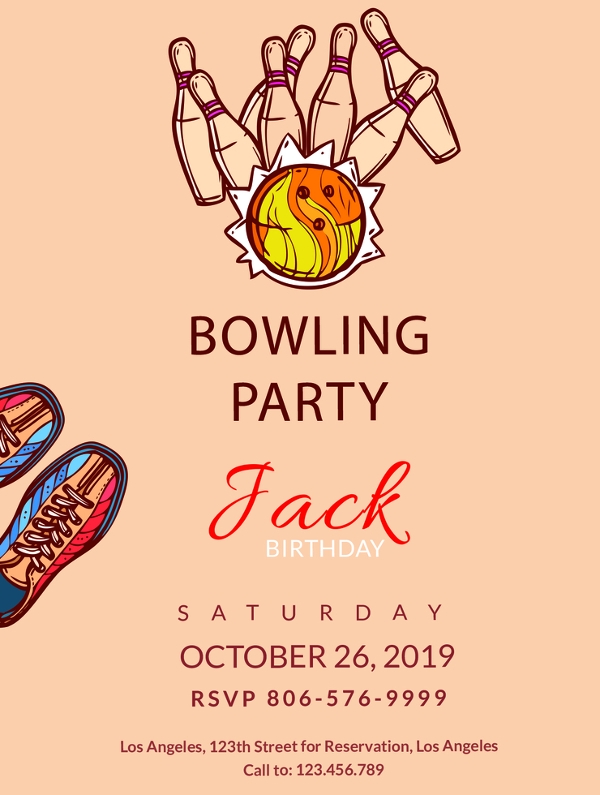 24 Outstanding Bowling Invitation Templates Designs PSD AI
