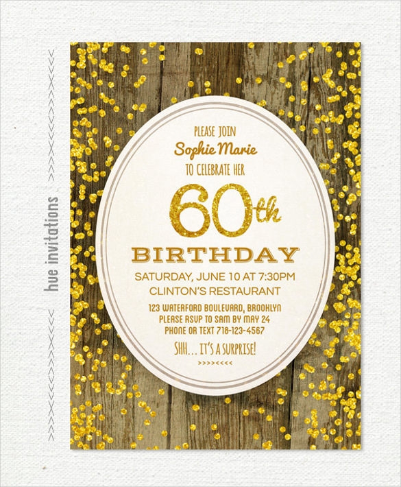 26 60th Birthday Invitation Templates PSD AI