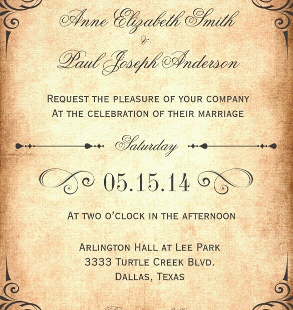 27 Wedding Invitation Wording Templates Free Sample Example Format