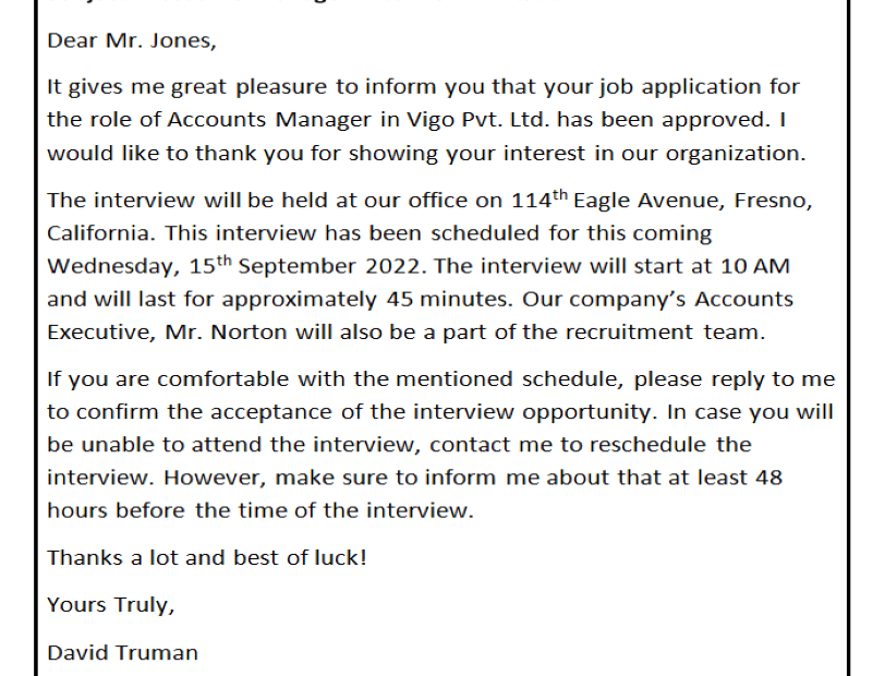 3 BEST Interview Invitation Email Templates PDF WORD Day To Day Email