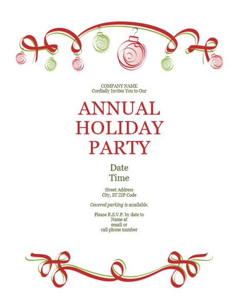 31 Office Holiday Party Invitations PNG US Invitation Template