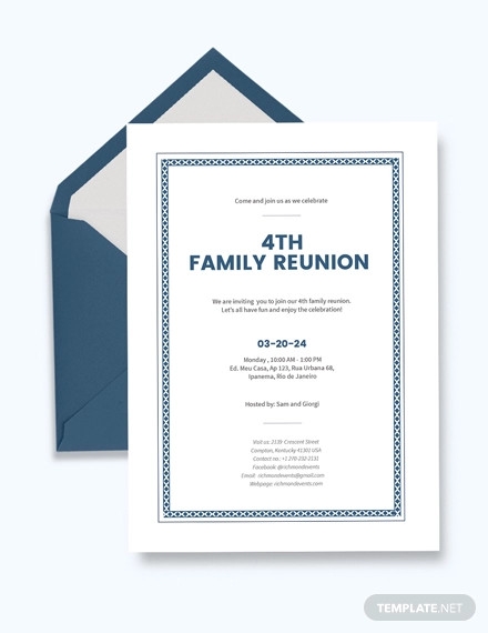 35 Family Reunion Invitation Templates PSD Vector EPS PNG