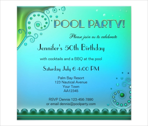 36 Pool Party Invitation Templates PSD AI Word Free Premium 