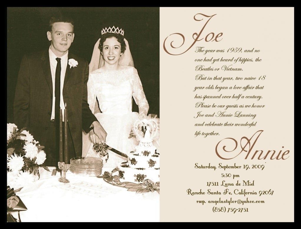 40th Anniversary Invitation Templates