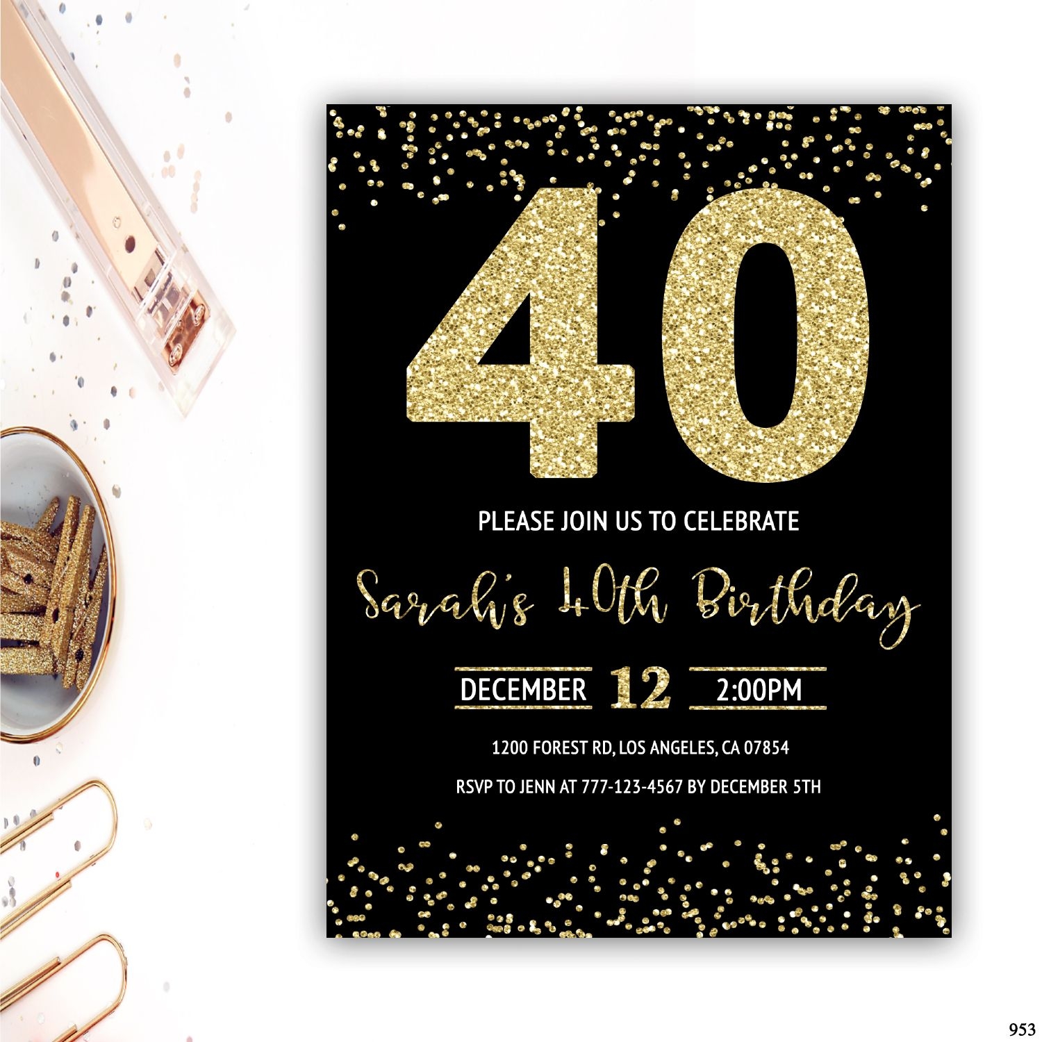 40Th Birthday Invite Templates Dev onallcylinders