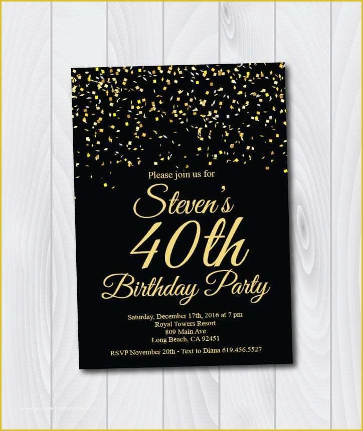 40th Invitations Free Templates Of 1000 Ideas About 40th Birthday Cards 