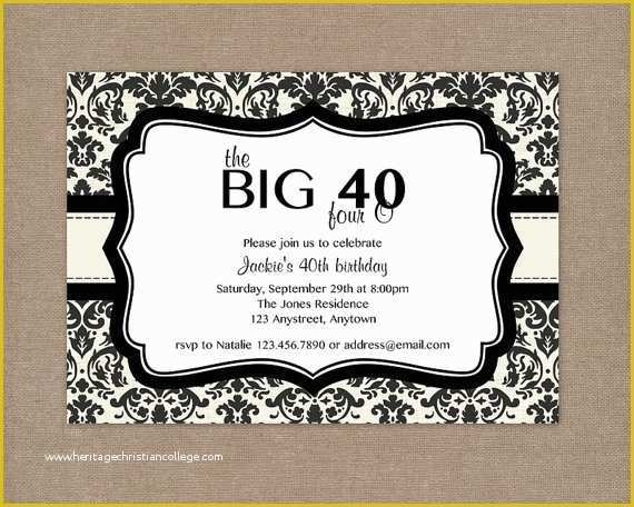 40th Invitations Free Templates Of 9 Best Of Men 40th Birthday 