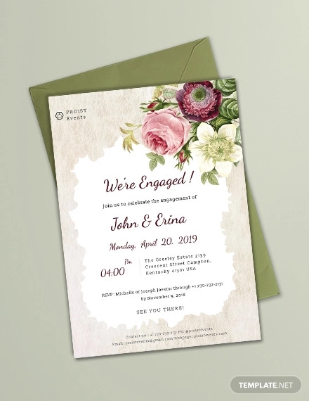 49 Engagement Invitation Designs PSD AI Vector EPS