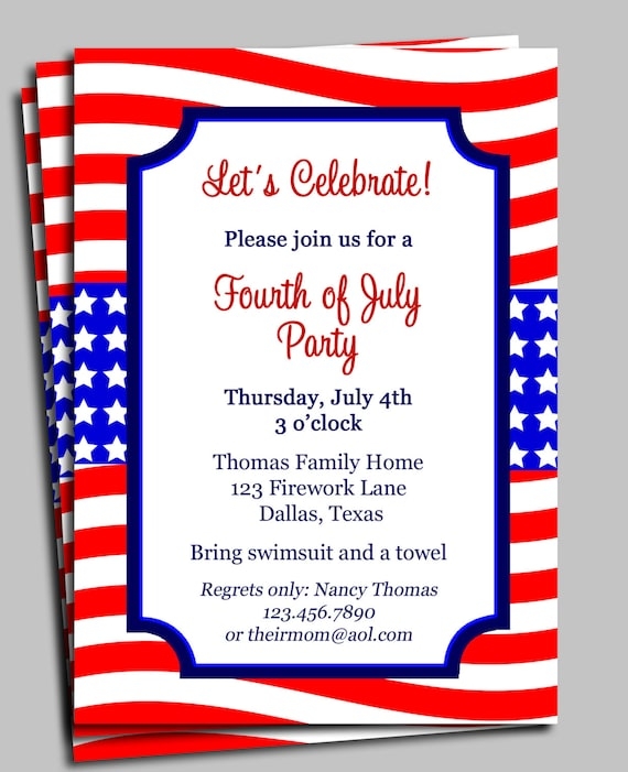4Th Of July Invitation Templates
