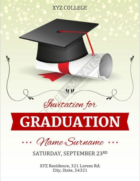 5 Free Graduation Party Invitation Templates For MS Word