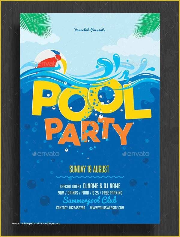 50 Pool Party Invitations Templates Free Heritagechristiancollege