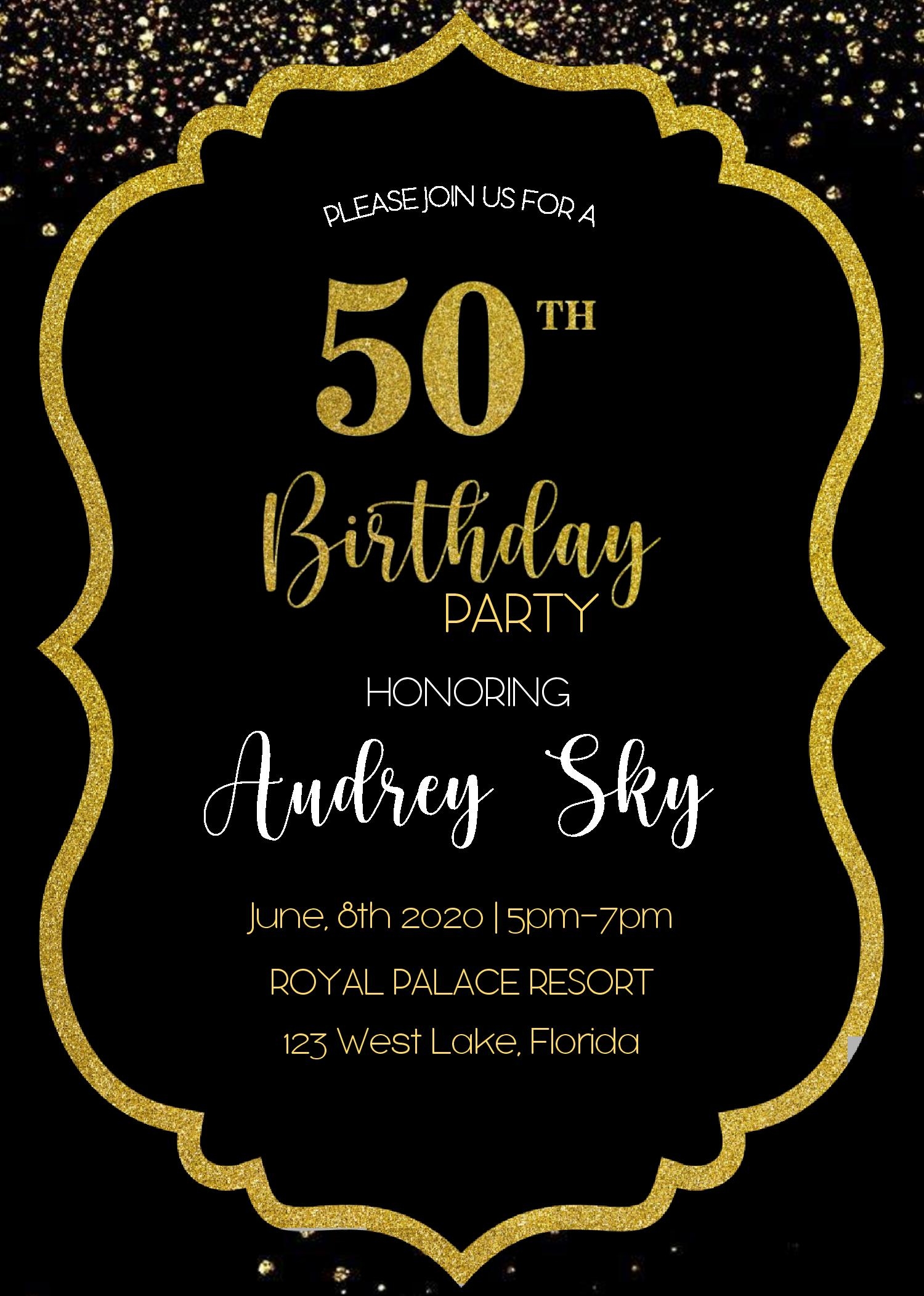50Th Birthday Invitation Templates Free