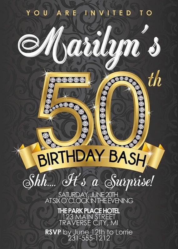 50Th Birthday Invitations Templates Free Skip To End Of List 