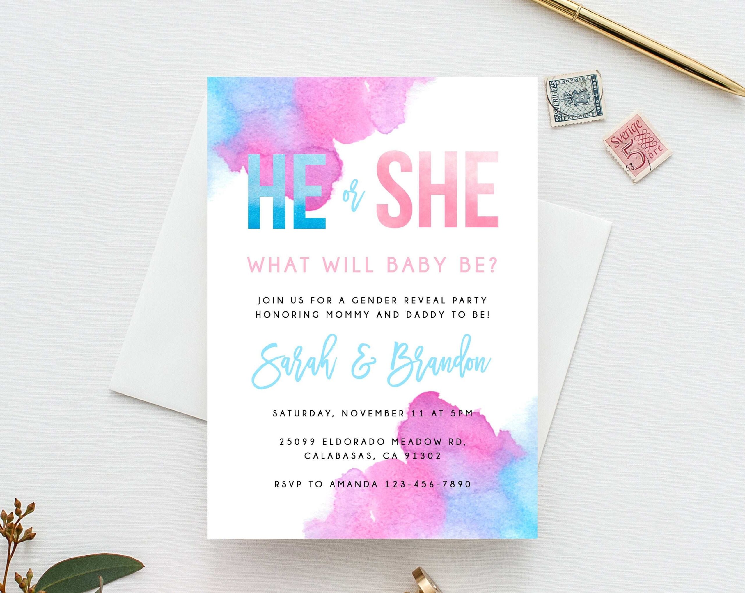 58 Customize Our Free Blank Gender Reveal Invitation Template In Word 