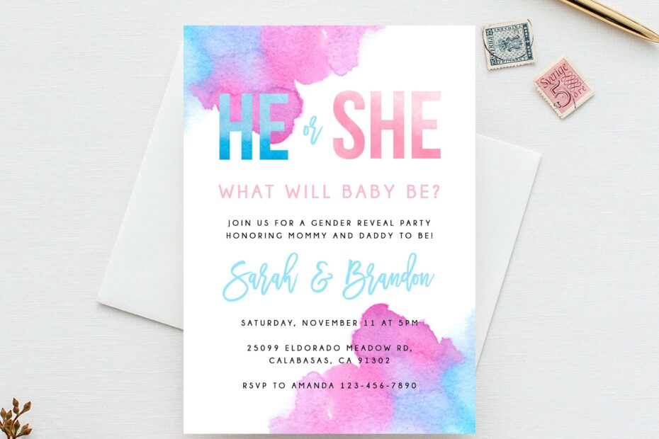 58 Customize Our Free Blank Gender Reveal Invitation Template In Word