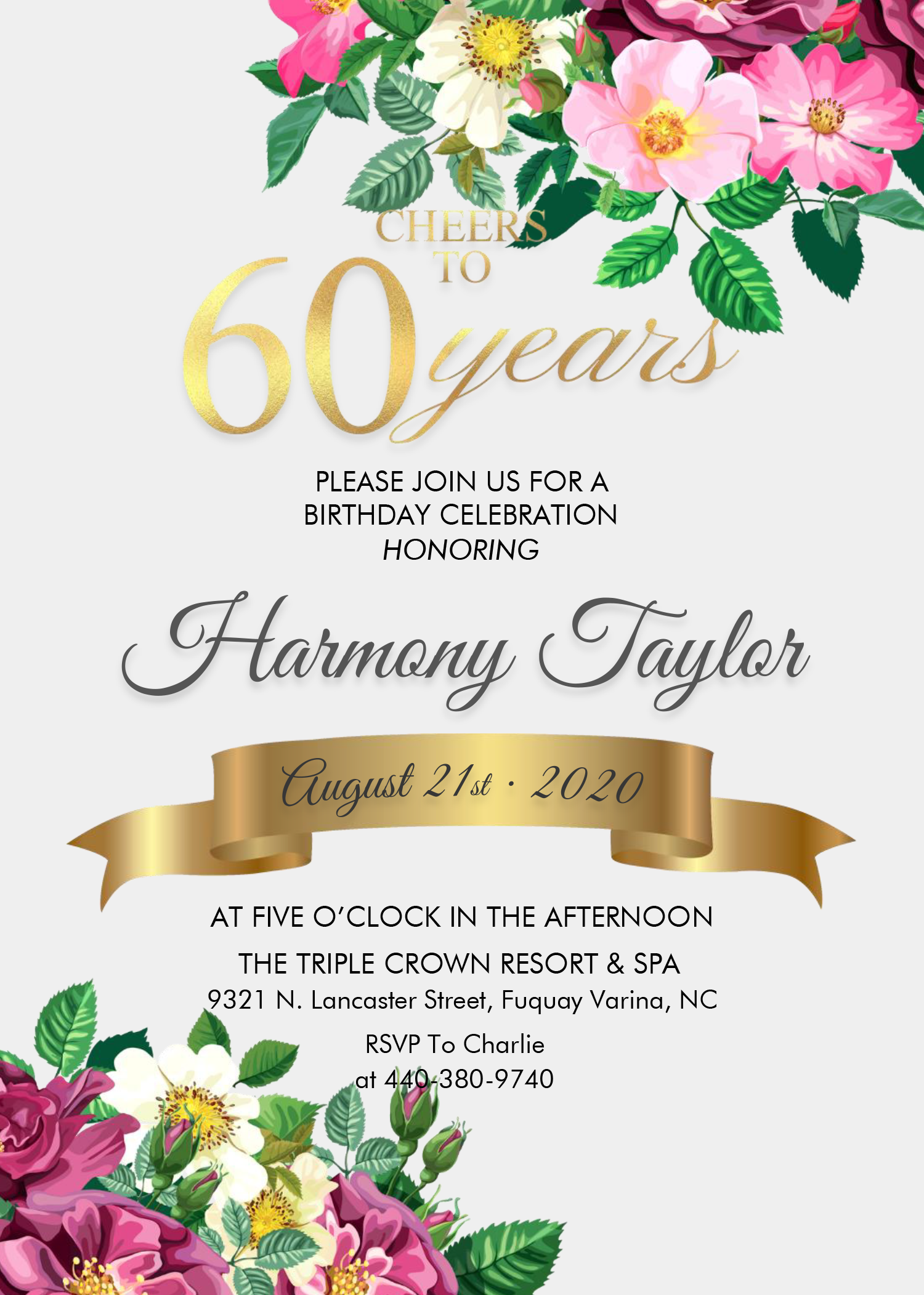 60Th Birthday Invitation Template Social Media Template