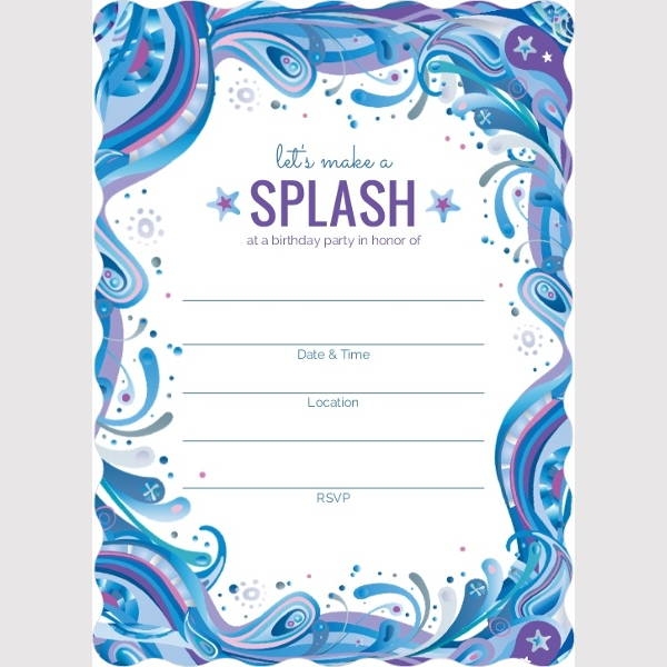 7 Blank Party Invitations Free Editable PSD AI Vector EPS Format 