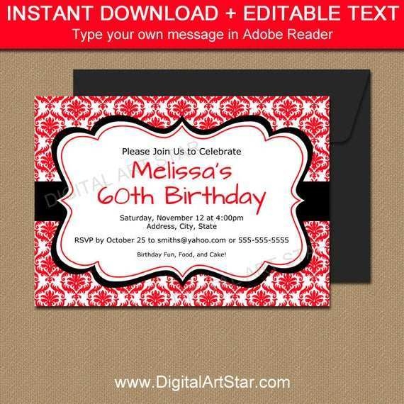 79 Printable Adobe Birthday Invitation Template In Photoshop For Adobe 