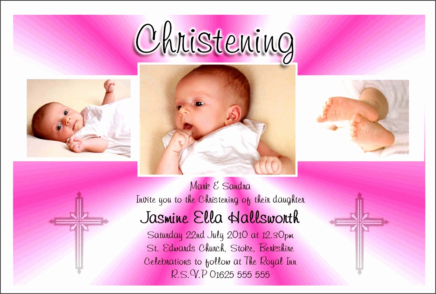 8 Christening Invitation Card Template SampleTemplatess 