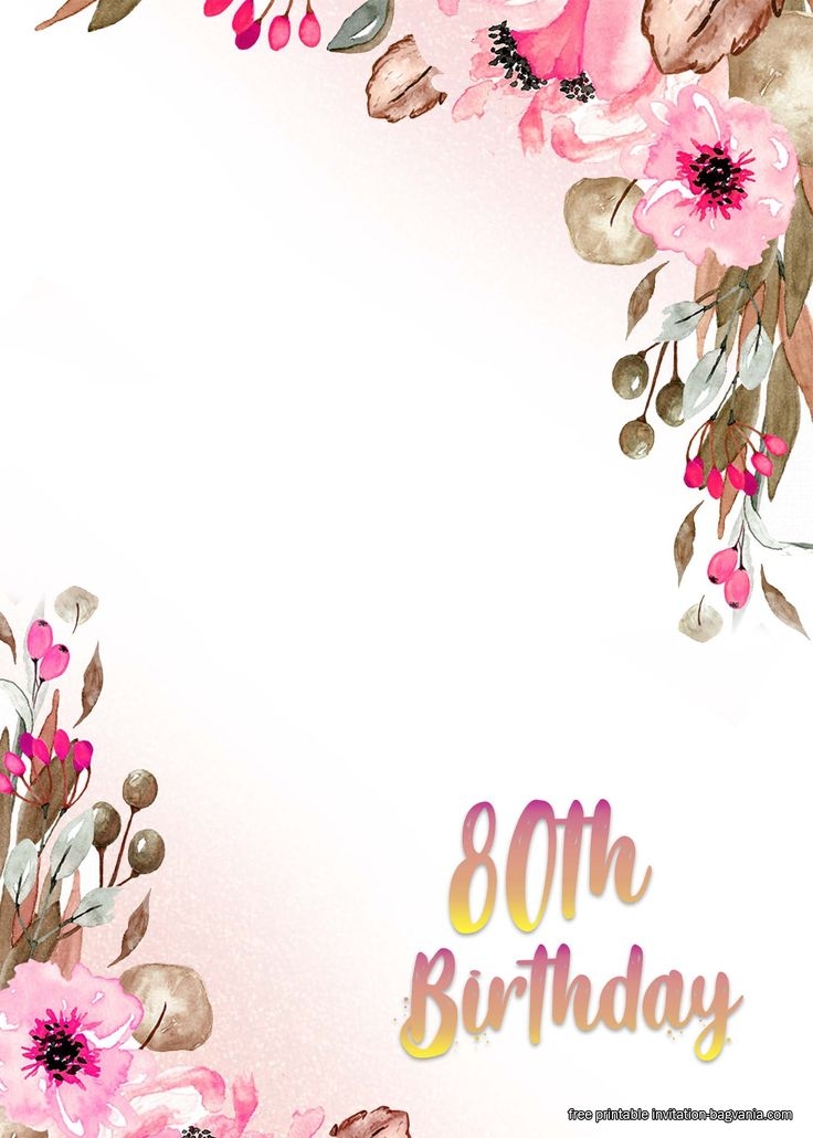 80Th Birthday Invitations Templates Dev onallcylinders