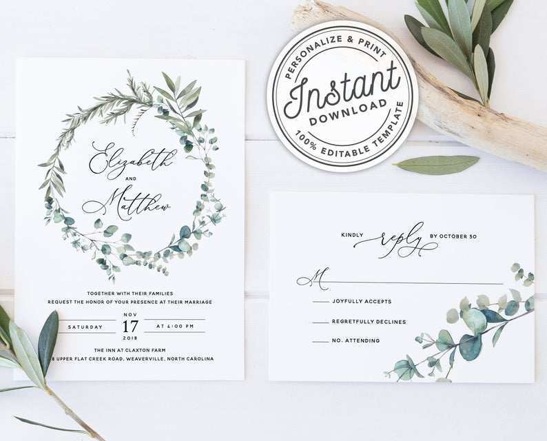 86 Customize Our Free Etsy Wedding Invitation Template Layouts With 