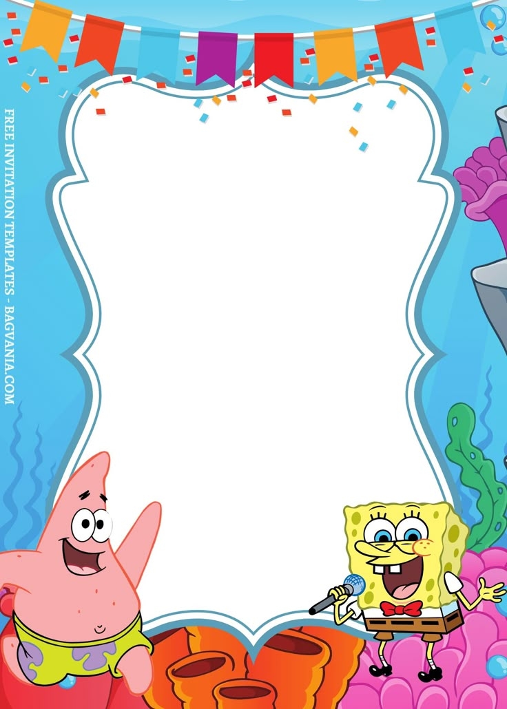 9 Aye Aye SpongeBob SquarePants Canva Birthday Invitation Templates 9 Aye Aye SpongeBob SquarePants Canva Birthday Invitation Templates