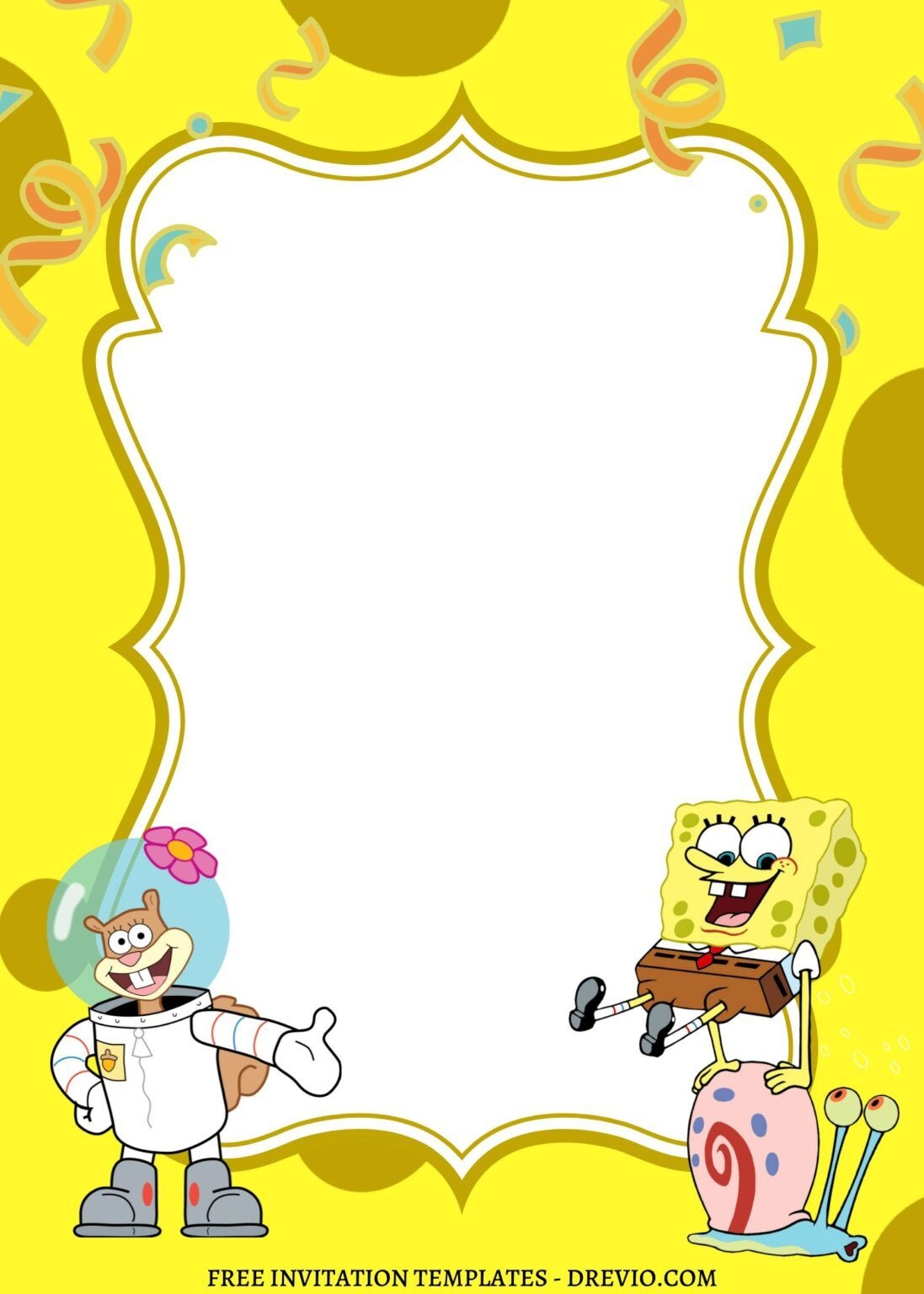 9 Party With SpongeBob And Friends Canva Birthday Invitation Templates 