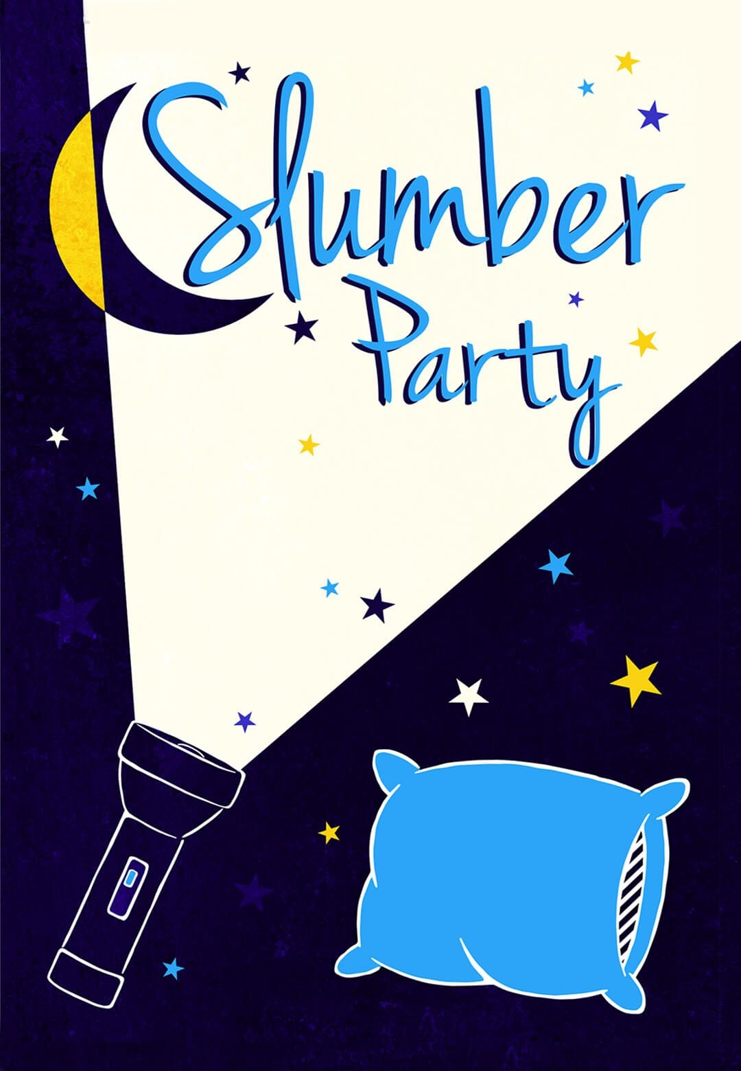 A Flash Light Free Sleepover Party Invitation Template Greetings 