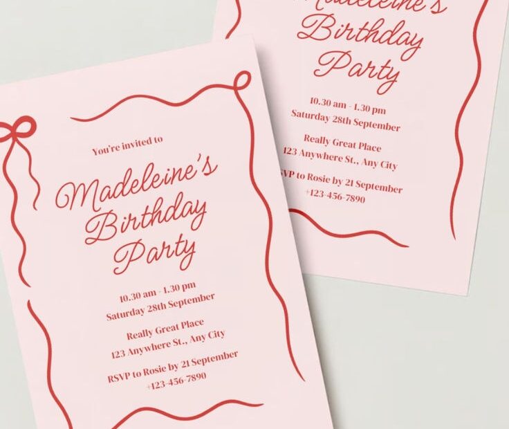 Adorable Celebrations Free Coquette Bow Ribbon Kids Birthday