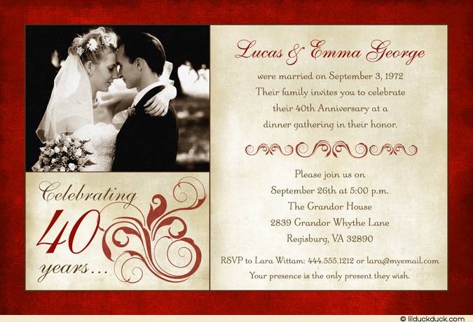 Anniversary Invitations Templates