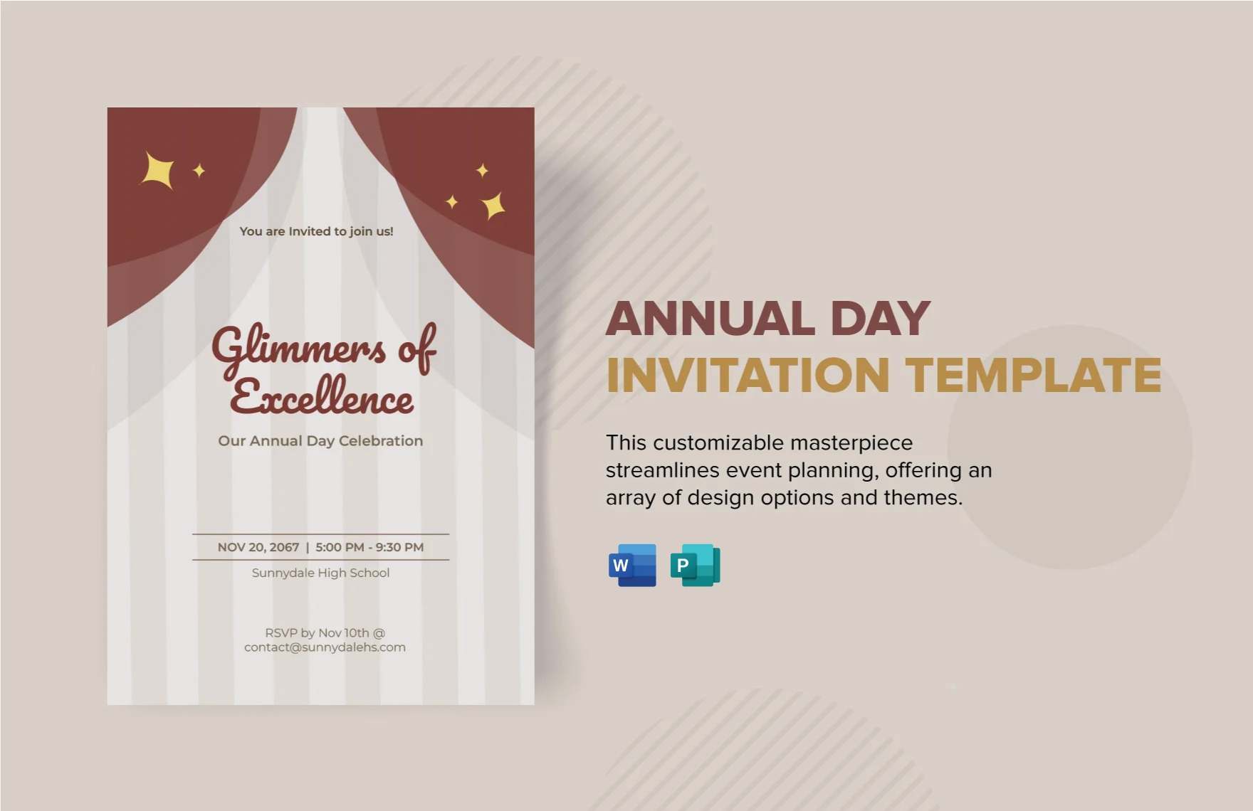 Annual Day Invitation Card Template Free Infoupdate