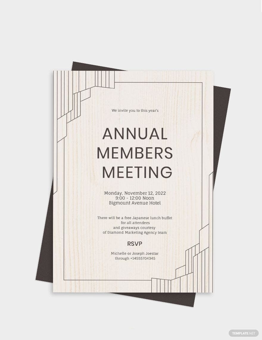 Annual Meeting Invitation Template In InDesign Pages PSD Publisher 