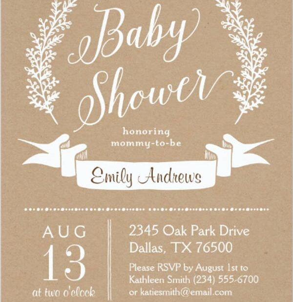 Baby Shower Invite Template Word DocTemplates