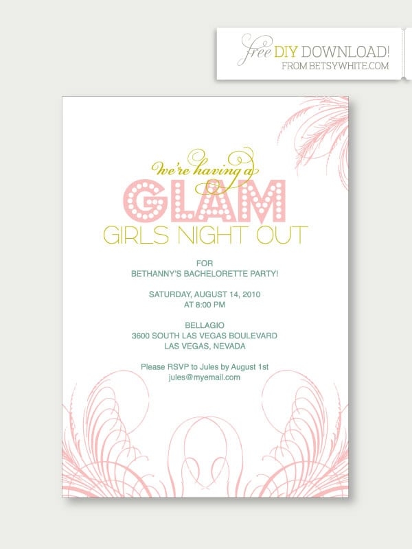 Bachelorette Invitation Template