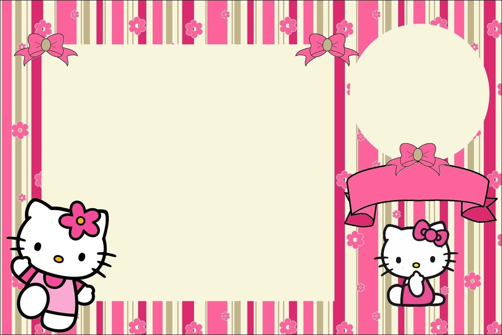 Background Hello Kitty Invitation
