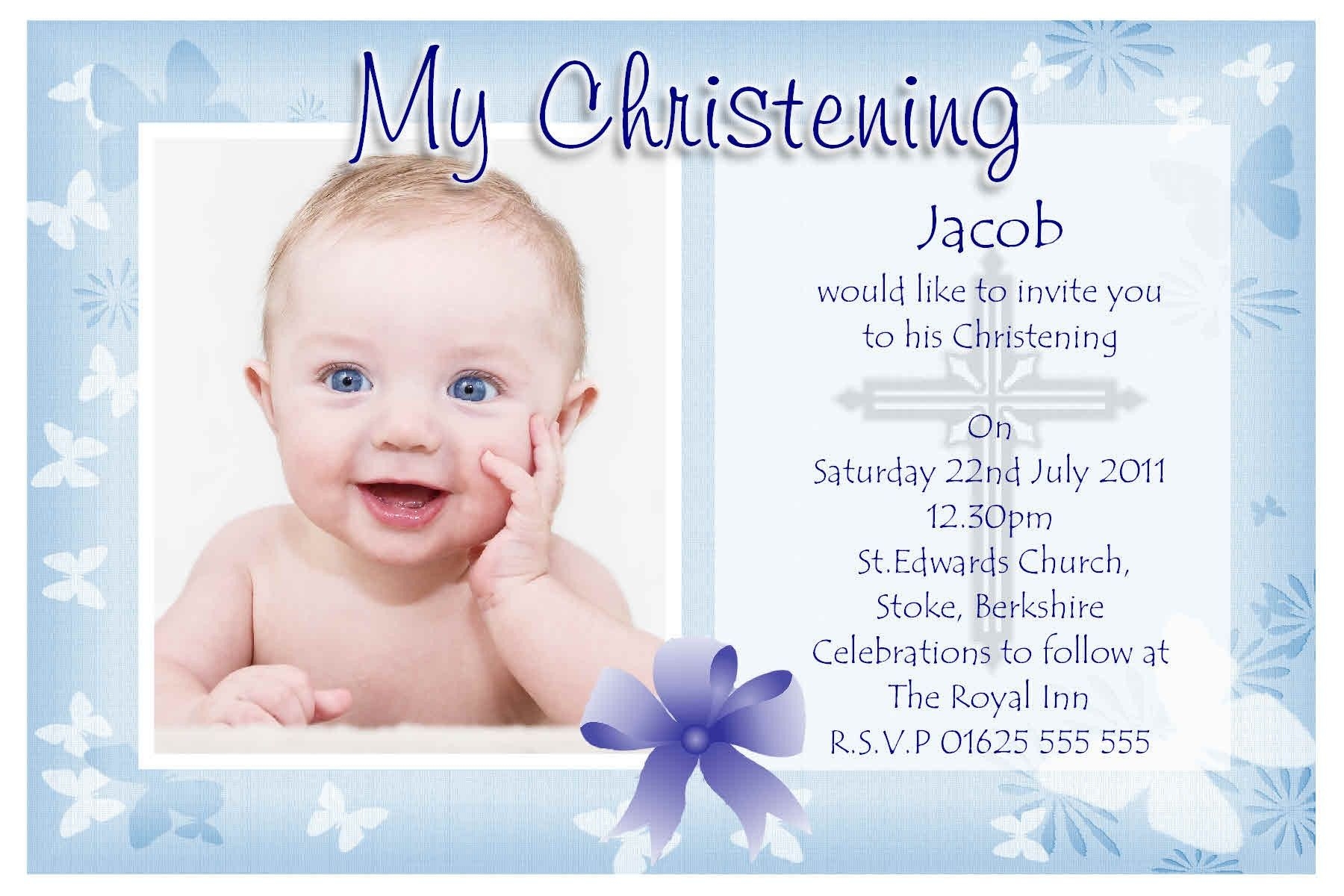 Baptism Invitation Card Template Cardtemplate my id