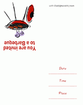 Barbeque Free Printable Party Invitation Template