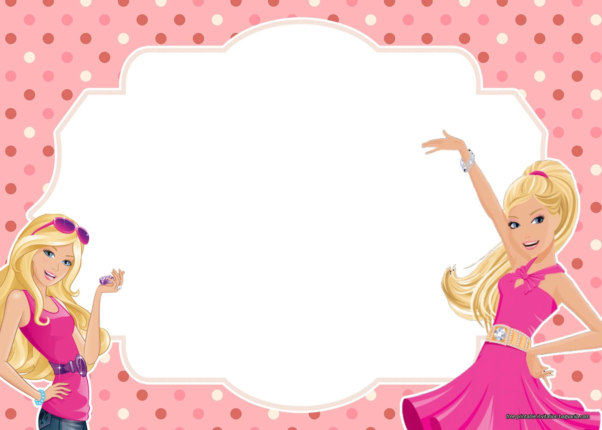Barbie Invitation Template Free