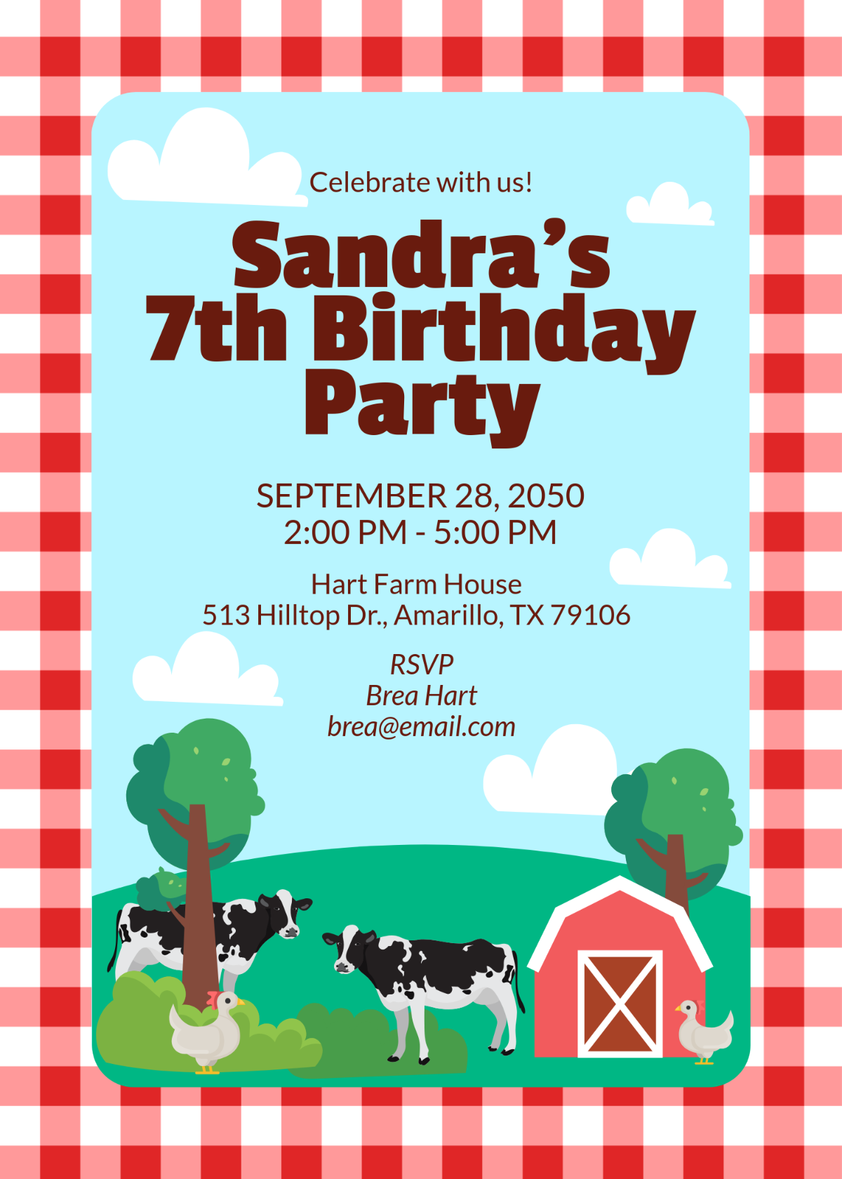 Birthday Party Invitation Exley Farms Infoupdate