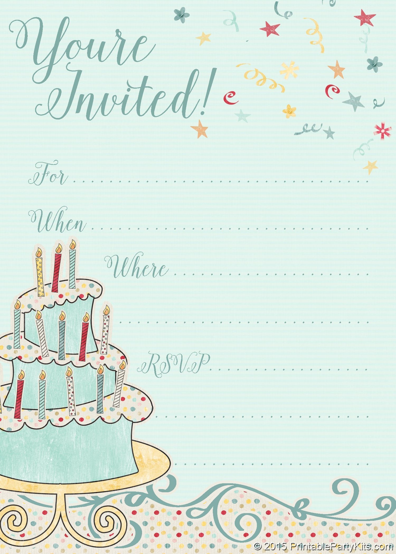 Birthday Party Invitations Printable