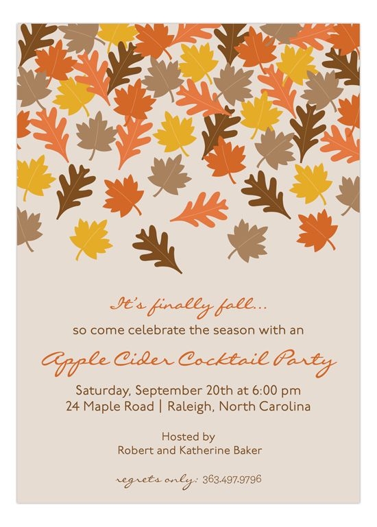 Blank Fall Invitation Template Dev onallcylinders