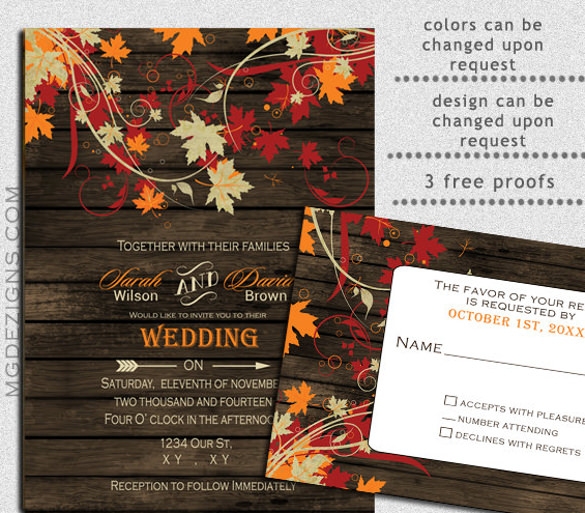 Blank Fall Invitation Template Prntbl concejomunicipaldechinu gov co