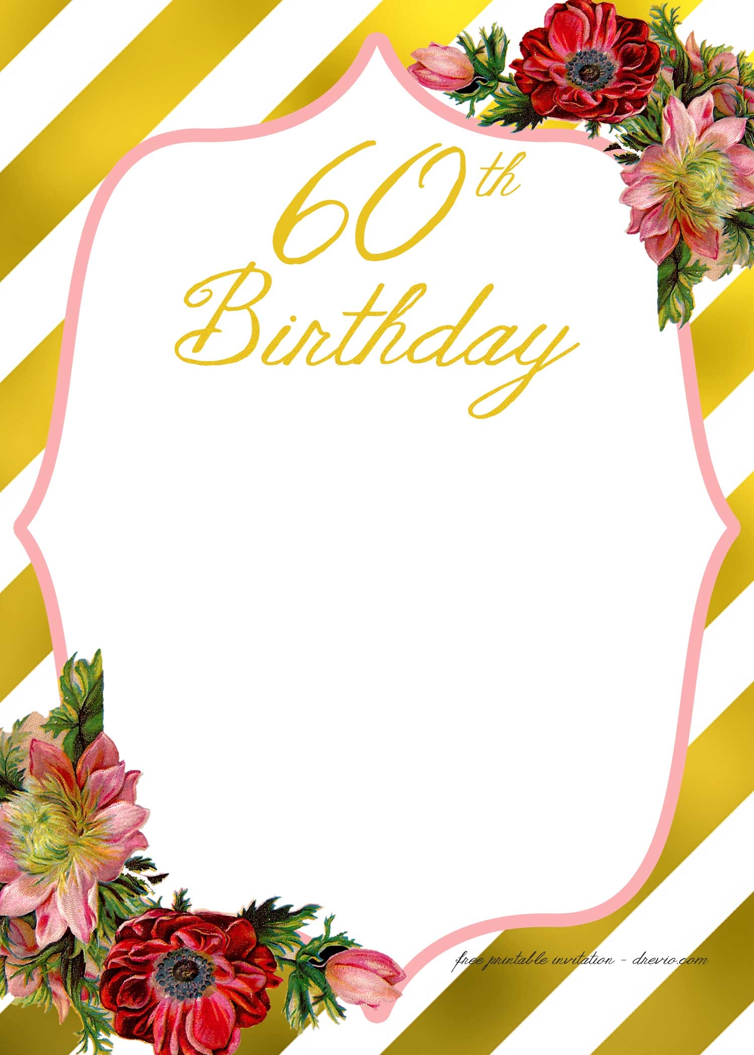 Blank Free Printable Birthday Invitation Templates