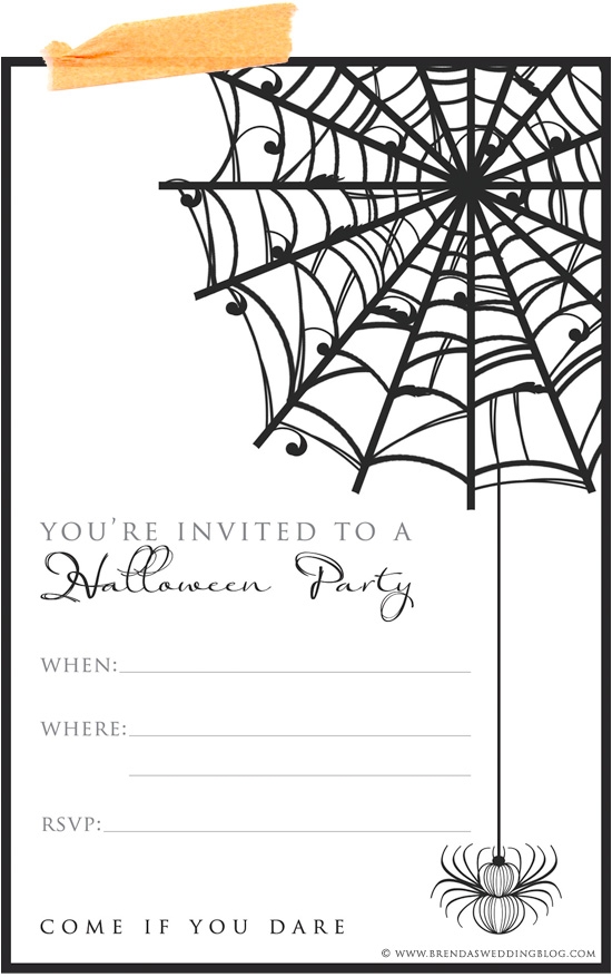 Blank Halloween Invitation Template